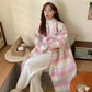 🔥👸Woman’s Plaid Synthetic Wool Loose Fit Long Coat(40%OFF)
