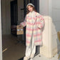🔥👸Woman’s Plaid Synthetic Wool Loose Fit Long Coat(40%OFF)