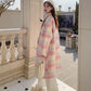 🔥👸Woman’s Plaid Synthetic Wool Loose Fit Long Coat(40%OFF)