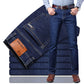 🎊Christmas Pre-sale - 50% Off🎊 Men's Stretch High Waisted Faux Velvet Lined Warm Jeans