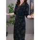 🔥✨HOT SALE 🔥✨Gift Choice - Lapel V-neck Slim Fashion Long Sleeve A-line Dress(47%OFF)