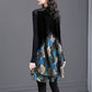 Best Gift for Her * Elegant Floral Print Lace Trim V-Neck Dress