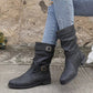 👢Women's Low Heel Buckle Boots