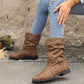 👢Women's Low Heel Buckle Boots