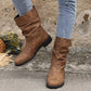 👢Women's Low Heel Buckle Boots