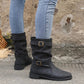 👢Women's Low Heel Buckle Boots