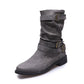 👢Women's Low Heel Buckle Boots