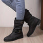 👢Women's Low Heel Buckle Boots