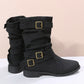👢Women's Low Heel Buckle Boots
