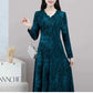 👗Women's Long Sleeve V-neck Dress with Pockets
