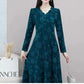 👗Women's Long Sleeve V-neck Dress with Pockets