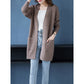 Women's Simple Knitted Long Cardigan
